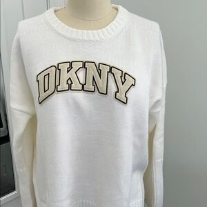DKNY Cream Crew Neck Sweater